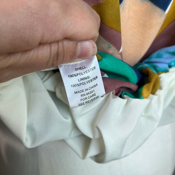 JOY JOY Bubble Geometric Multicolored Shapes Blouse Size XL - Picture 7 of 9